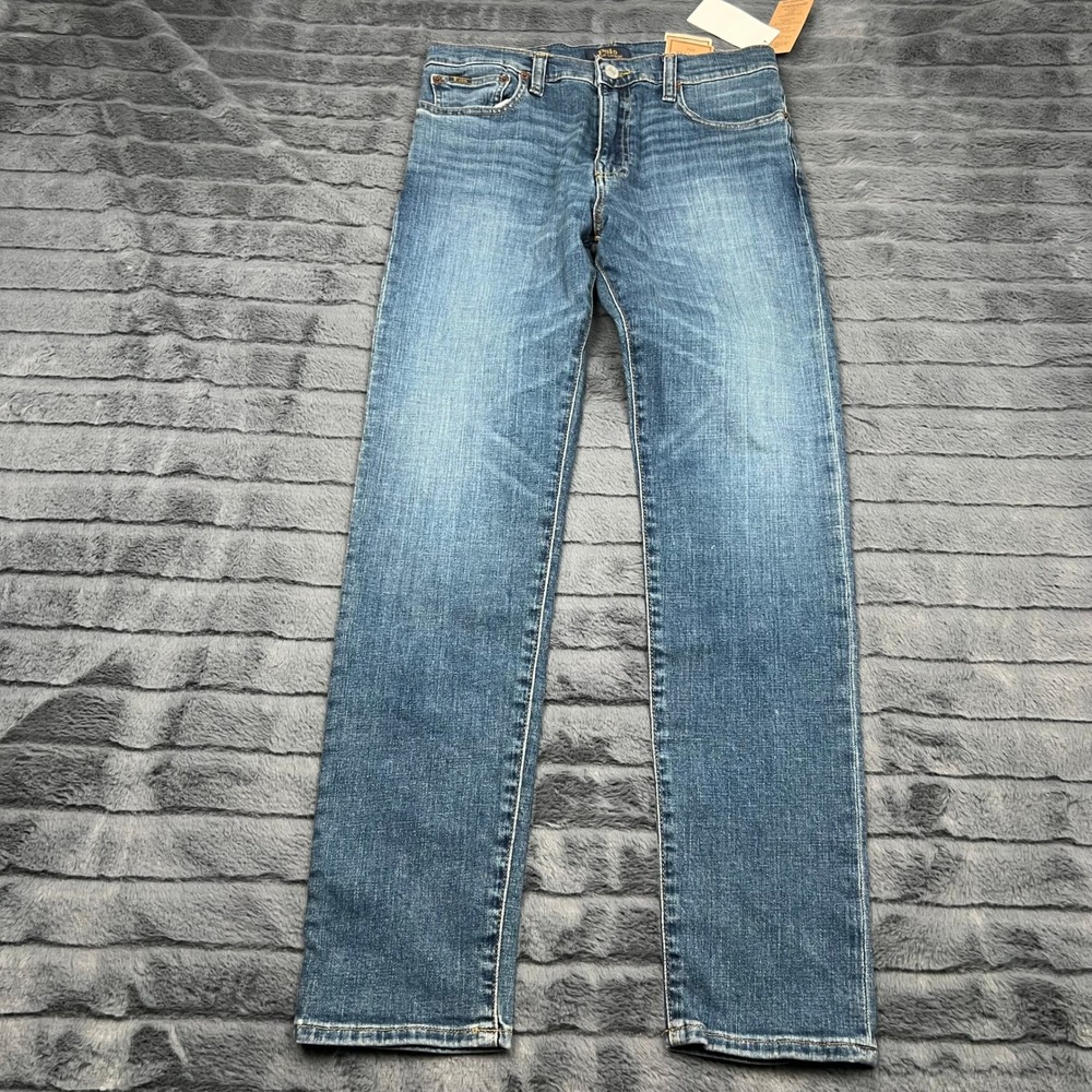 Polo Ralph Lauren Sullivan Slim Jeans Woodhaven Wash Blue Denim Size 16 160/69